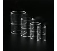 MRESXT 2-5pcs 16-32mm Transparent PVC Tuyau Connecteurs Standard PVC Tuyau d'eau Cap Couplage Coude T Adaptateur pour Choisir-ID 32MM (5pcs)-Direct
