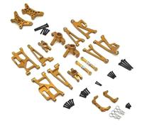 MRFVASD RC Accessoires Voitures pour MJX 14210 14209 1/14 Support Tour D'amortisseur Alliage D'aluminium Bras Oscillants/coupelle Direction Accessoires Camion RC Rechange Améliorées(Yellow)