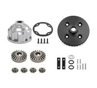 MRFVASD RC Accessoires Voitures pour Traxxas pour Maxx pour Slash 1/10 1/8 Kit Différentiel Arrière Complet Métal 37T 13T Voitures Télécommandées Accessoires Remplacement(Silver)