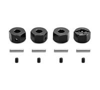 MRFVASD RC Accessoires Voitures pour Traxxas pour Mini pour Maxx 12 Mm Adaptateur Moyeu Hexagonal Roue Métal Voiture Radiocommandée Camion Accessoires Mises À Niveau Remplacement Réparation(Black)