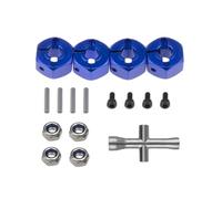 MRFVASD RC Accessoires Voitures pour Traxxas pour Slash 4X4 pour VXL 2WD pour Rustler 1/10 Adaptateur Moyeu Roue Hexagonal Métal 12 Mm avec Contre-écrou À Embase M4 Clé Cruciforme Voiture