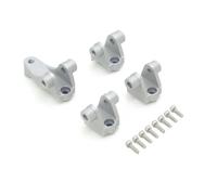 MRFVASD RC Accessoires Voitures pour Traxxas pour TRX-4 1/10 4 Pièces Support D'essieu Avant Arrière D'amortisseur Inférieur Liens Suspension Voiture RC Accessoires Remplacement Réparation(Silver)