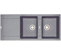 Franke Évier de synthèse Maris MRG621 – À encastrer, 2 cuves + égouttoir, coloris Stone