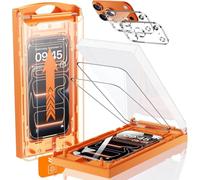 MRGLAS Lot de 2 + 2 films de protection d'écran en verre blindé pour iPhone 17 Pro avec film de protection pour appareil photo [élimination de la poussière automatique et zéro bulle] [10X protection