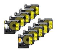 MRHZKE 10pk d1 45803 19 mm CARTRIDE DE RABLEAUX ÉTIQUET(Black on Yellow)