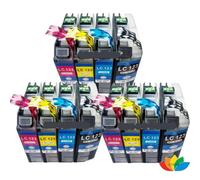 MRHZKE 12 Cartouches d'encre LC123BK LC123C LC123M LC123Y Compatible avec MFC-J4510DW MFC-J4610DW MFC-J4710DW MFC-J4410DW MFC-J470DW
