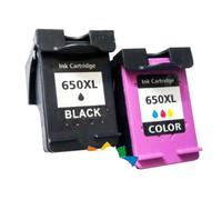 MRHZKE 2 Cartouches d'encre de Paquet Compatible avec Les imprimantes Deskjet 1015 1515 2515 2545 2645 3515 4645 Remplacement Noir et tri-Couleur Compatible avec 650xl