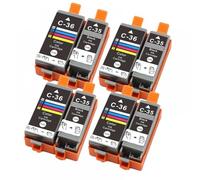 MRHZKE Cartouches d'encre Compatible avec IP100 IP110 TR150 260 320 Remplacement des imprimantes Compatible avec PGI-35 PGI35 CLI-36 CLI36 Jet(4SET)