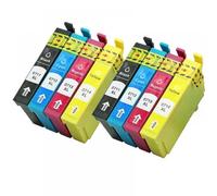 MRHZKE Cartouches d'encre Compatible avec Les imprimantes de la série DX Stylus T0711 T0712 T0713 T0714 avec Puce(2Set)