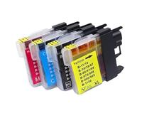 MRHZKE Encre Cartridge Set LC61 LC38 LC985 LC39 LC67 LC1100 LC980 Compatible avec DCP-J140W MFC-J265W J410 J415W J220 Imprimante(1set 4PK)