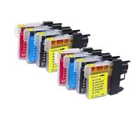 MRHZKE Encre Cartridge Set LC61 LC38 LC985 LC39 LC67 LC1100 LC980 Compatible avec DCP-J140W MFC-J265W J410 J415W J220 Imprimante(2set 8PK)