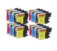 MRHZKE Encre Cartridge Set LC61 LC38 LC985 LC39 LC67 LC1100 LC980 Compatible avec DCP-J140W MFC-J265W J410 J415W J220 Imprimante(4set 16PK)
