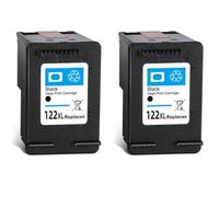 MRHZKE Ensemble de Cartouches d'encre compatibles 122XL Compatible avec Deskjet 1000 2050 3050, Comprend 1 Noir et 1 Couleur, 2 Paquets(2BK)