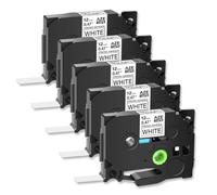 MRHZKE Étiquettes adhésives Fortes de 5pk 12 mm compatibles avec TZ Tze-S231 Noir sur Blanc Compatible avec l'imprimante PT-D450