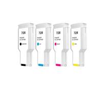MRHZKE Jeu de Cartouches d'encre 300ML Compatible avec DesignJet T730 728 avec puces(A Set)