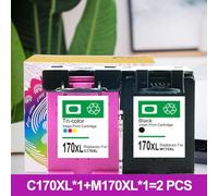 MRHZKE Jeu de Cartouches d'encre Noire Compatible avec INK-M170 C170, Compatible avec imprimantes SCX-1360 1365 1365W SL-J1760FW J1760W(1BK 1C)