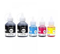MRHZKE Kit d'encre à Colorant rechargé, Lot de 4 Couleurs Compatible avec imprimantes à Jet d'encre TN DCP-T300 T300 500W 500 T700W T700 T800W(1Set Plus 1BK)