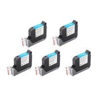 MRHZKE Lot de 5 cartouches d'encre à solvant écologique de 4 mm compatibles avec les imprimantes portables 600 DPI Cartouche à jet d'encre de 4 mm sans date d'expiration de chiffrement (25,4 mm noir)
