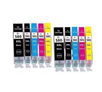 MRHZKE Lot de 5 Cartouches d'encre PGI-580 CLI-581 PGI580 580XXL compatibles avec l'imprimante TR7550 TR8550 TS6151 TS6150