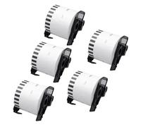 MRHZKE Papier d'étiquettes Thermique 5 Rouleaux, Compatible avec QL 1050 1060N 1100 1110NWB 500 570VM 600 650 710W 700 DK 11234 DK 11247 DK 22211 DK 22212(DK-11234 5 Rolls)