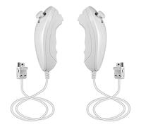 Mribo Wii Nunchuk 2 Pack, Remplacement Nintendo Wii Nunchuck, Manette Wii Joystick pour Nintendo Wii et Wii U