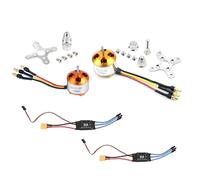 MRiiVE 2Pack 2212 1400Kv/2200Kv Moteur Brushless Outrunner avec support 10T/6T+30A XT60 ESC pour Avion RC Quadcopter UFO