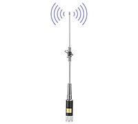 Mrisata Antenne UHF Accordable, Antenne Radio Mobile 144/430 MHz avec Fouet en Acier Inoxydable 631 de 30 Cm pour Radio Amateur