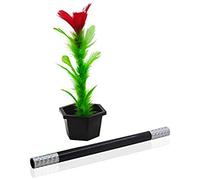 Mrisata Baguette Magique à Fleur, Jouet Incroyable, Accessoire Magique pour Les Spectacles sur Scène et Les Fêtes, Plastique de Haute qualité, 22 Cm, Amusant pour Les Magiciens, E (Verte)