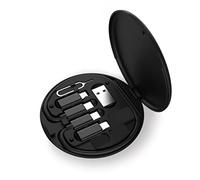 Mrisata Carte de Câble Compacte Multifonctionnelle, Boîte de Rangement Portable de Tête de Conversion de Câble de Données, Convertisseur de Ligne de Charge de Type Multi Kit Adaptateur (A)