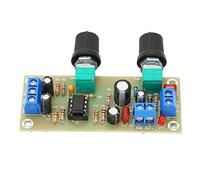 Mrisata Carte de Préampli de Caisson de Basses, Filtre Passe-bas à Alimentation Unique avec Indicateurs LED DC10-24V pour Entrée Audio Mono ou 2 Canaux
