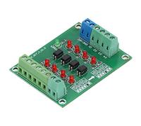 Mrisata Carte D'isolation par Optocoupleur 24V vers 5V Convertisseur de | 4 Canaux D'accessoires Professionnels, Fréquence de Conversion de 20 KHz, Matériau PCB, Décalage de Niveau PLC, Isolation