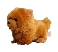 Mrisata Chien en Peluche en Peluche 25 Cm (10 Pouces) Mignon Chow Chien en Peluche Doux Peluche Peluche Moelleux Poupée Jeter Oreiller canapé canapé Chambre Décor Cadeaux