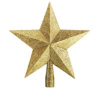 Mrisata Cimier D'arbre étoile de Noël à Paillettes pour Décorations de | Étoile en Plastique Dur, Conception Légère et Réutilisable, Placement Facile à Ouvrir sur le Dessus, Ornement de Fête à la