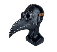Mrisata Halloween Peste Docteur Masque Steampunk Peste Docteur Costume Masque avec Long Nez Oiseau Bec Steampunk Halloween Masque Horreur Effrayant Halloween Masque Costume Props pour la