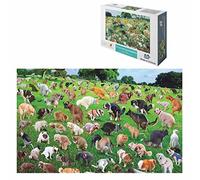 Mrisata Hunde-Vielfalt Puzzle: 1000 Teile 'Pooping Puppies' - Herausforderndes Rätselspiel für Alle Altersgruppen