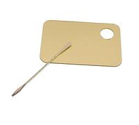 Mrisata Palette de Mélange de Maquillage Acrylique, Palette de Fond de Teint doré avec Spatule pour la Correspondance des Couleurs du Fond de Teint Nail Art