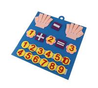 Mrisata Tableau en Feutre, Jouet d'apprentissage des Mathématiques avec 20 Pièces pour Compter, Reconnaissance des Nombres, Addition, Soustraction, éducation Préscolaire, motricit (Bleue)