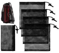 Mritrit 10 Pièces Sac à Cordon en Maille, Sac Filet en Nylon, Sac de Plage, Linge Machine à Laver, Petit Filet Fermeture pour la Natation, Plongée, Voyage, Salle de Sport, Jouets (27 x 30 cm)