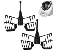 Mritrit Accessoires Thermomix TM6, Lot de 2 Fouet Papillion Remplacement pour Thermomix TM5 TM6 TM31 Robot Complet Vorwerk de Cuisine (Noir)