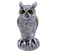 Mritrit Home Hut Grand leurre réaliste en forme de hibou - 26 x 12,3 cm - Résistant aux intempéries - Pour jardin et terrasse - Pigeons/écureuils/ratons laveurs (longues oreilles)