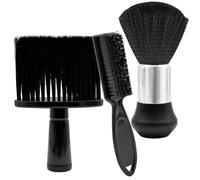 Mritrit Lot de 3 Brosse de Coup Coiffeur, Brosse Coiffeur Homme, Brosses de Coupe de Cheveux, Professional Noir Ultra Doux Brosse à Cheveux pour Salon Barbier Coiffeurs