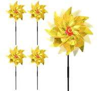 Mritrit Lot de 5 effaroucheurs d'oiseaux pour jardin, moulins à vent assemblés pour le jardin pour effrayer les oiseaux, dissuasion des pigeons pour jardin moulin à vent - pour pelouse, verger, ferme