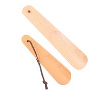 Mritrit Lot de chausse-pieds en bois de hêtre - 20 cm de long, chausse-pied court de 14,5 cm pour personnes âgées et adultes, rehausseur de chaussures en bois durable et respectueux de l'environnement