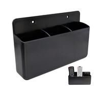 Mritrit Support de Télécommande avec 3 Compartiment, Porte Telecommande Mural Adhésif, Rangement Telecommande TV, Support Universel Télécommande pour Maison Bureau école (Noir)