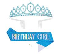 Mrkeung Anniversaire Couronne Tiare pour Femmes Bijoux Princesse Reine Bandeau Roi Accessoires Fête De Mariage - 133, Taglia unica, Cristal, Cristal