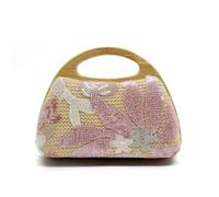 MRKU Anses de Sac en Bois, Accessoires de Sac à Main, Loisirs créatifs, Broderie, Broderie de soirée, Luxe pour Femme, Paillettes