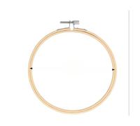 MRKU Kit de Broderie au Point de Croix avec Support pour Tambour à Broder soi-même, Anneaux pour Cadre, Outils de Couture en Bambou Ronds et à Main.