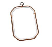 MRKU Kit de Broderie au Point de Croix avec Support pour Tambour à Broder soi-même, Mini-Ensemble d'outils de Couture, Cadre Rond Ovale en Bois coloré