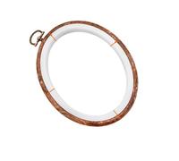 MRKU Kit de Broderie au Point de Croix avec Support pour Tambour à Broder soi-même, Mini-Ensemble d'outils de Couture, Cadre Rond Ovale en Bois coloré