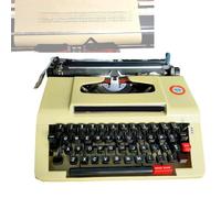 MRKU Machine à écrire Manuelle rétro avec étui Rouge, Collection littéraire Traditionnelle Portable, Cadeau pour écrivains collectionneurs